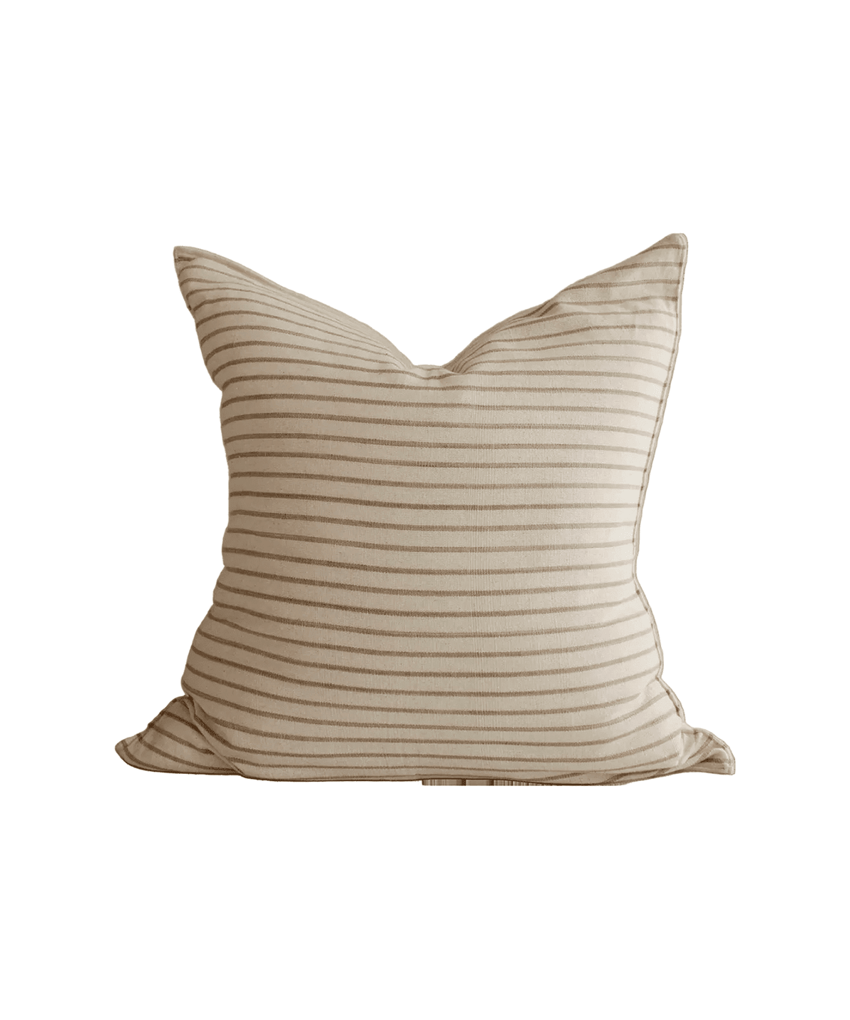 Greige Stripe Handwoven Cotton Cushion - Faire Living