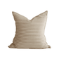 Greige Stripe Handwoven Cotton Cushion - Faire Living
