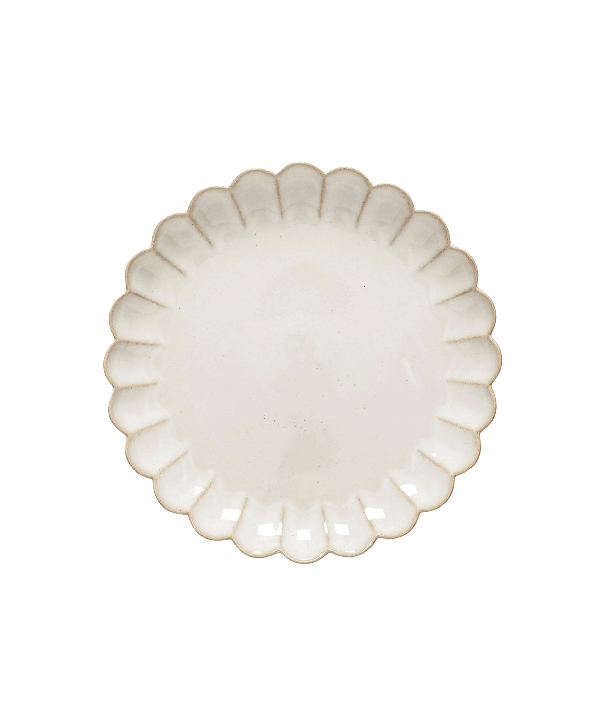 Marrakesh Blanc - Recycled Clay Scalloped Dinner Plate - Faire Living Group Inc.