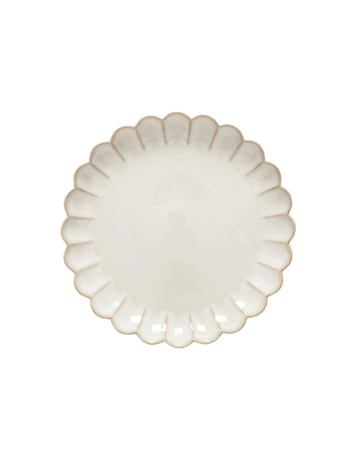 Marrakesh Blanc - Recycled Clay Scalloped Dinner Plate - Faire Living Group Inc.