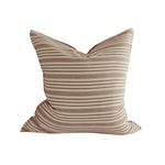 Chocolate Stripe Handwoven Cotton Cushion - Faire Living