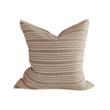 Chocolate Stripe Handwoven Cotton Cushion - Faire Living
