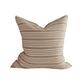 Chocolate Stripe Handwoven Cotton Cushion - Faire Living