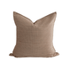 Chocolate Gingham Handwoven Cotton Cushion - Faire Living