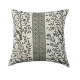 22x22 Chriya Azur Linen Blockprint Pillow - Faire Living