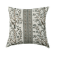 22x22 Chriya Azur Linen Blockprint Pillow - Faire Living