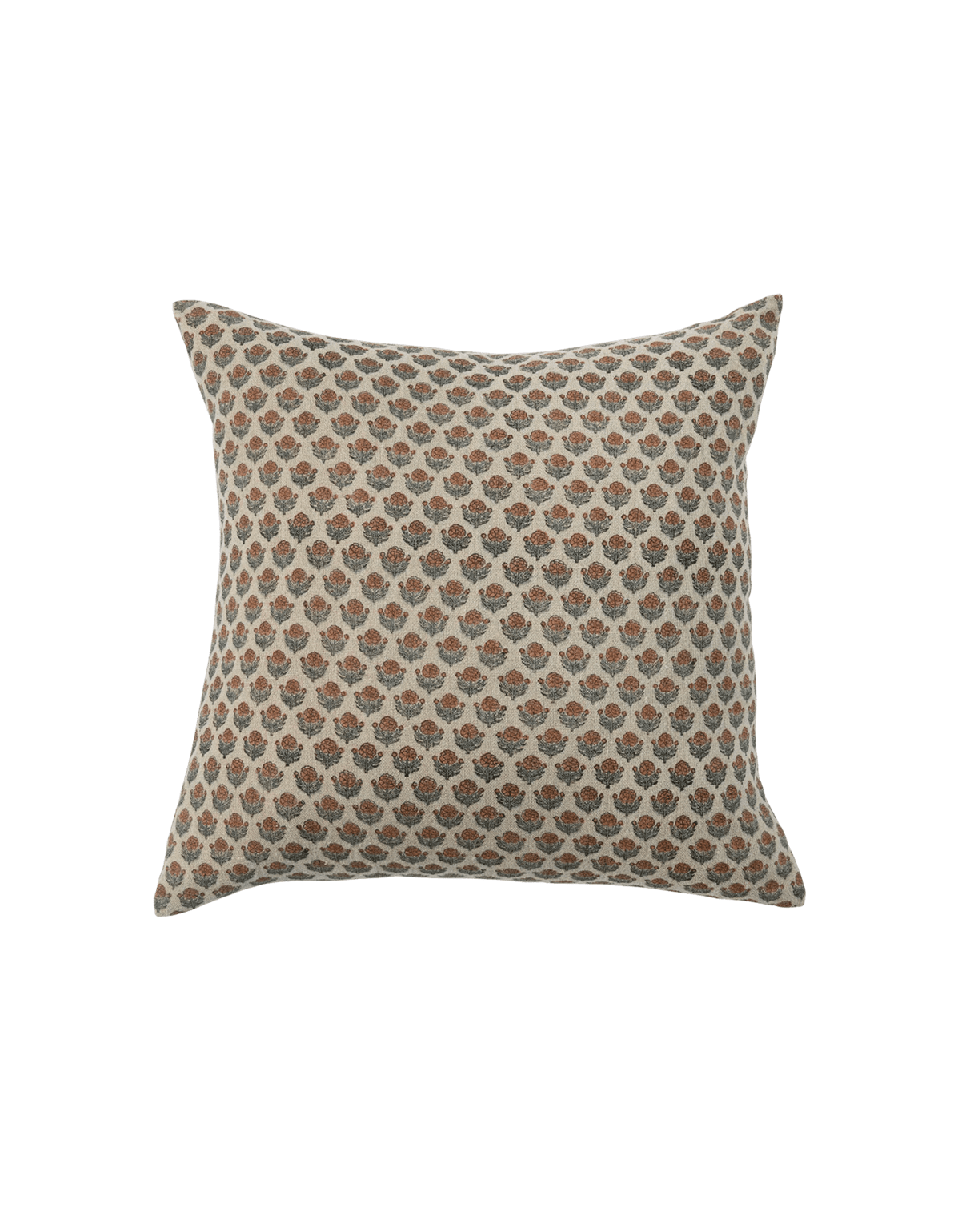 20x20 Bailey Linen Blockprint Pillow - Faire Living