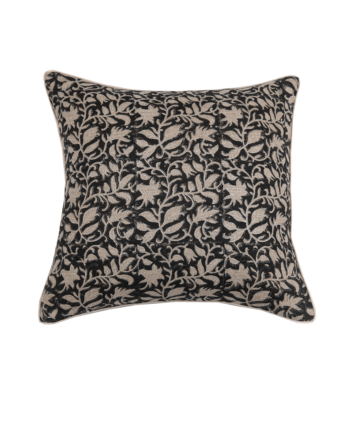 22x22 Amaya Linen Blockprint Pillow - Faire Living