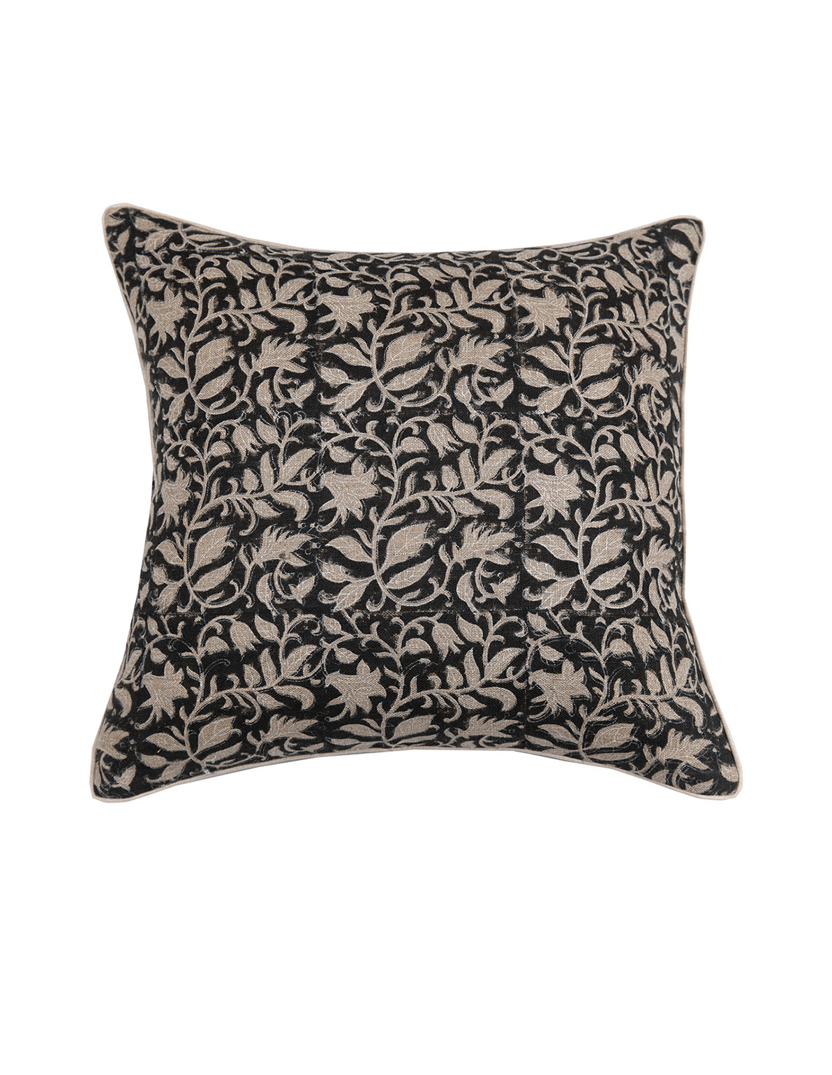22x22 Amaya Linen Blockprint Pillow - Faire Living