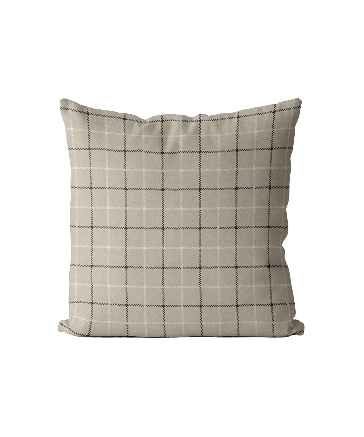 Windowpane Check Cushion Cover | Organic Cotton Linen - Faire Living