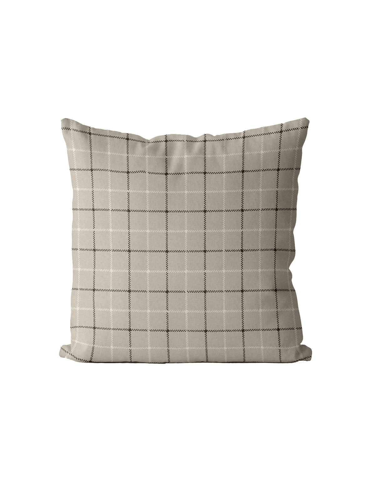 Windowpane Check Cushion Cover | Organic Cotton Linen - Faire Living