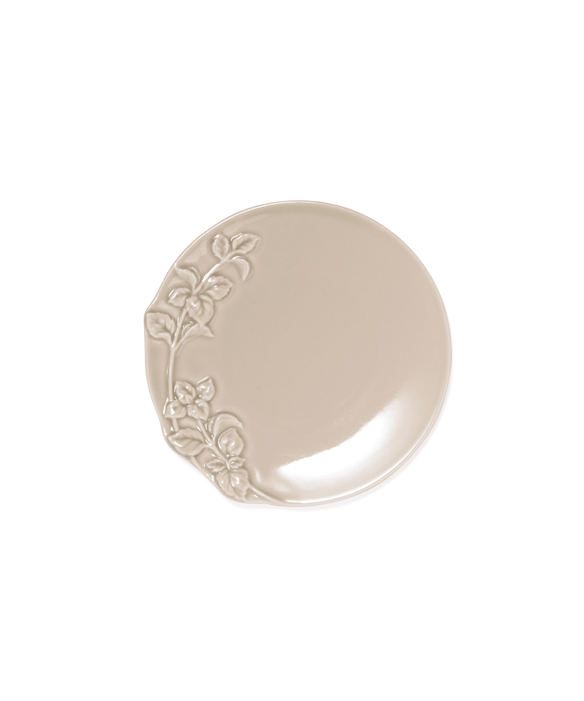 Greige Mint Leaf Plate - Faire Living