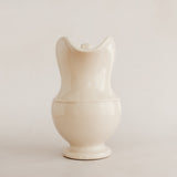 White Stoneware Aviary Pitcher