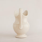 White Stoneware Aviary Pitcher