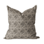 Brown Floral Cotton Linen Pillow Cover - Faire Living