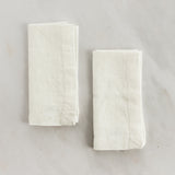 Organic Linen Napkins in White - Set of 2