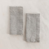 16" Linen Napkins in Light Grey - Set of 2