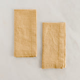 Organic Linen Napkins in Honey - Set of 2