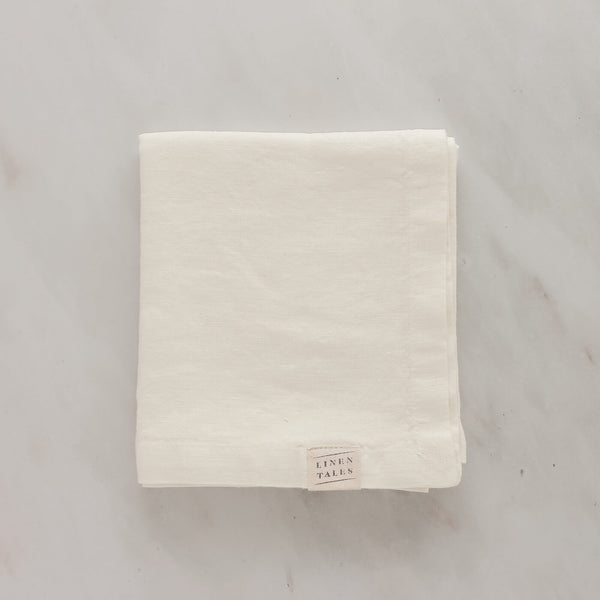 Linen Table Runner in White 16x59