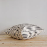 20" Black Stripe Handwoven Cotton Cushion