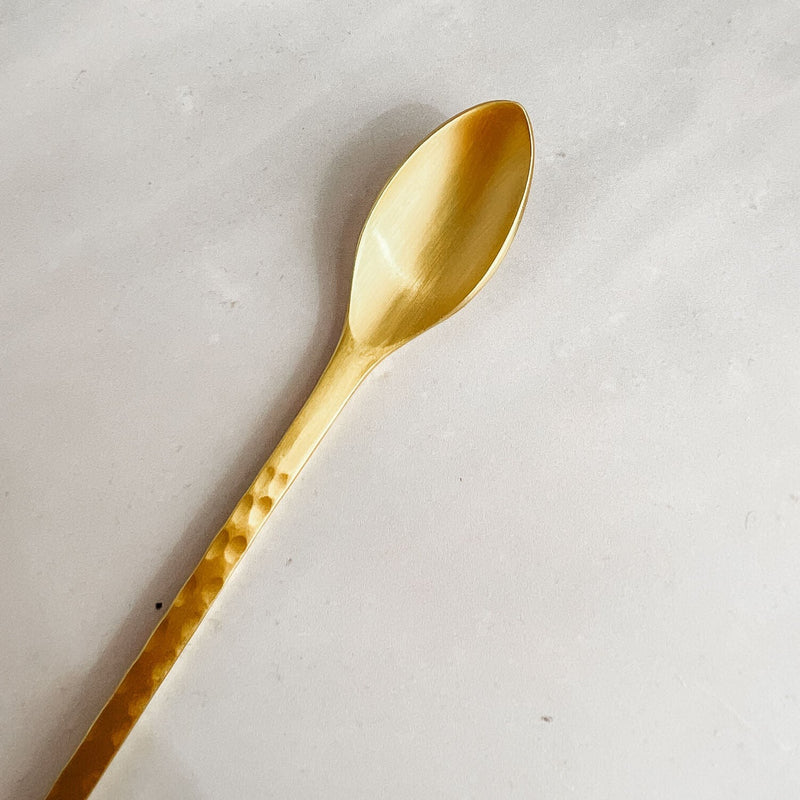 Hammered Brass Bar Spoons