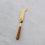 Gold and Wood Cheese Knife
