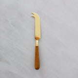 Gold and Wood Cheese Knife