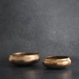 Brass Hammered Snack Bowls