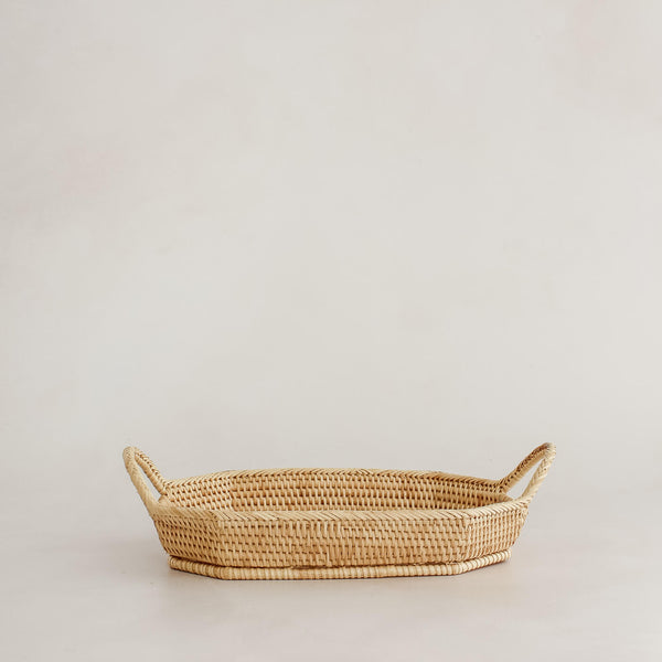Cambodian Caned Handle Tray