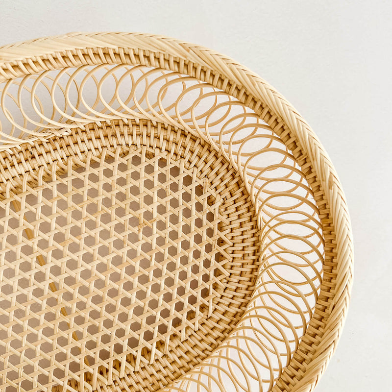Cambodian Oval Caned Basket