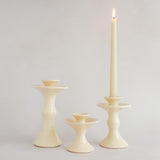 Aurelia Spanish Ceramic Pedestal Candlesticks
