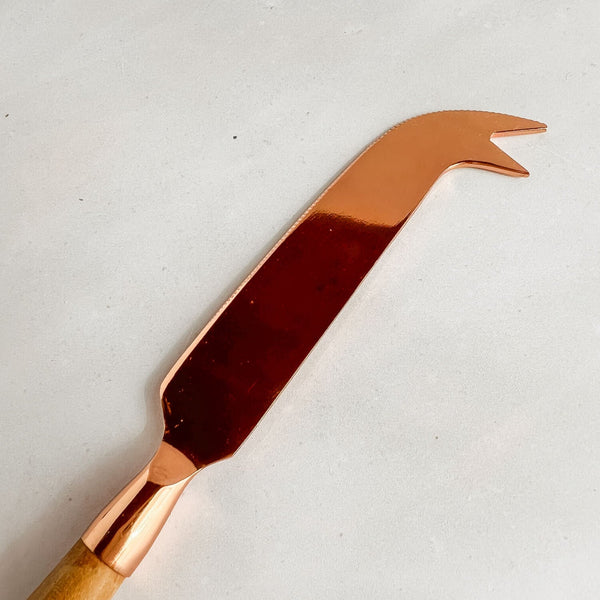 Copper & Wood Cheese Knife