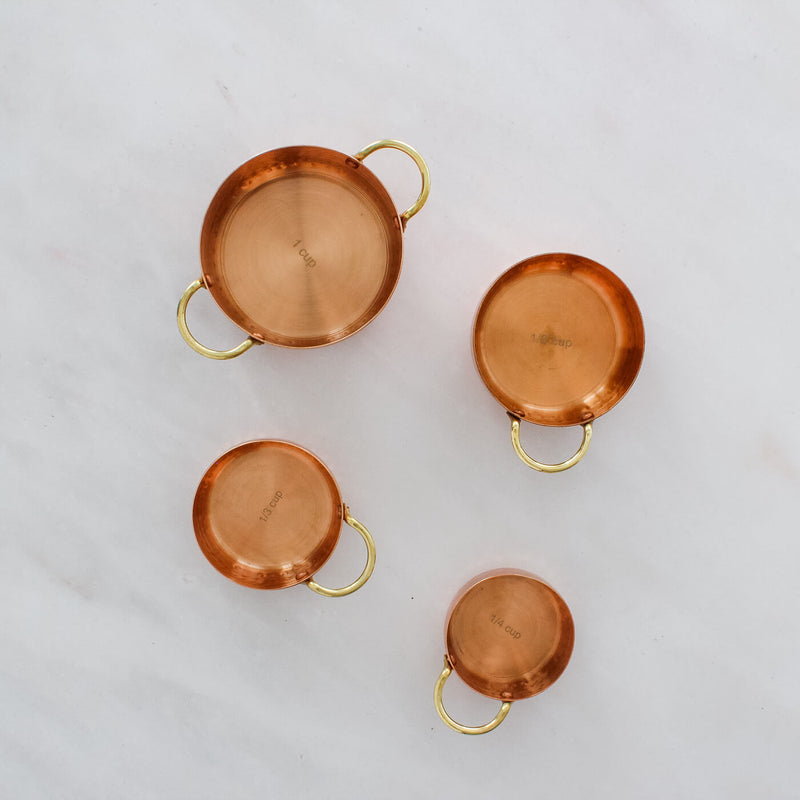 Copper Handled Measuring Cups
