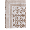 Brown Floral Cotton Block Print Tablecloth - Faire Living