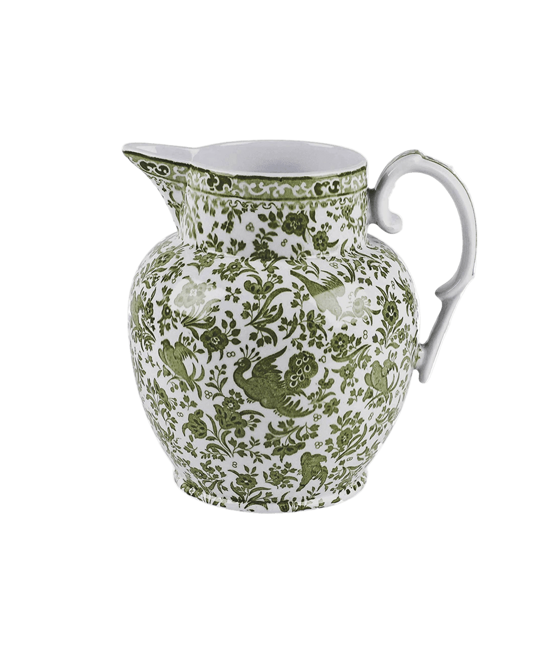 Green Regal Peacock Large Etruscan Jug - Faire Living