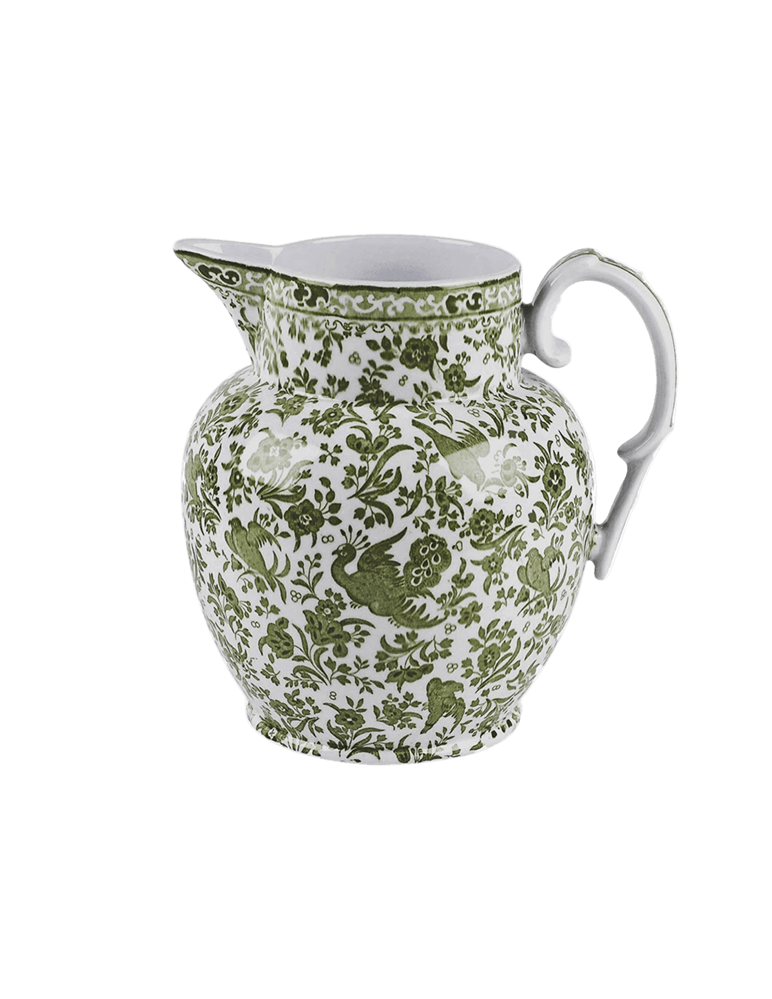 Green Regal Peacock Large Etruscan Jug - Faire Living