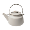 Pre - Order Grey Japanese Porcelain Teapot with Metal Handle and Mesh Strainer - Faire Living