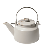 Pre - Order Grey Japanese Porcelain Teapot with Metal Handle and Mesh Strainer - Faire Living