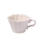 White Japanese Scalloped Stoneware Mug - Faire Living