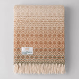 British Wool Green Ombre Throw