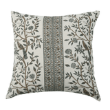 22x22 Chriya Azur Linen Blockprint Pillow - Faire Living