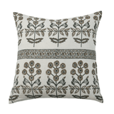 22x22 Lynette Linen Blockprint Pillow - Faire Living