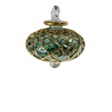 Egyptian Glass Green Diamond Saucer Ornament
