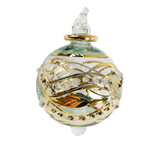 Egyptian Glass Green Garland Ball Ornament