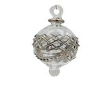 Egyptian Glass Baroque Garland Silver Ornament