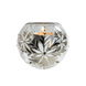 Egyptian Glass Silver Snowflake Votive Holder - Faire Living