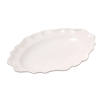 Manoir Cream Scalloped Japanese Stoneware Platter - Faire Living