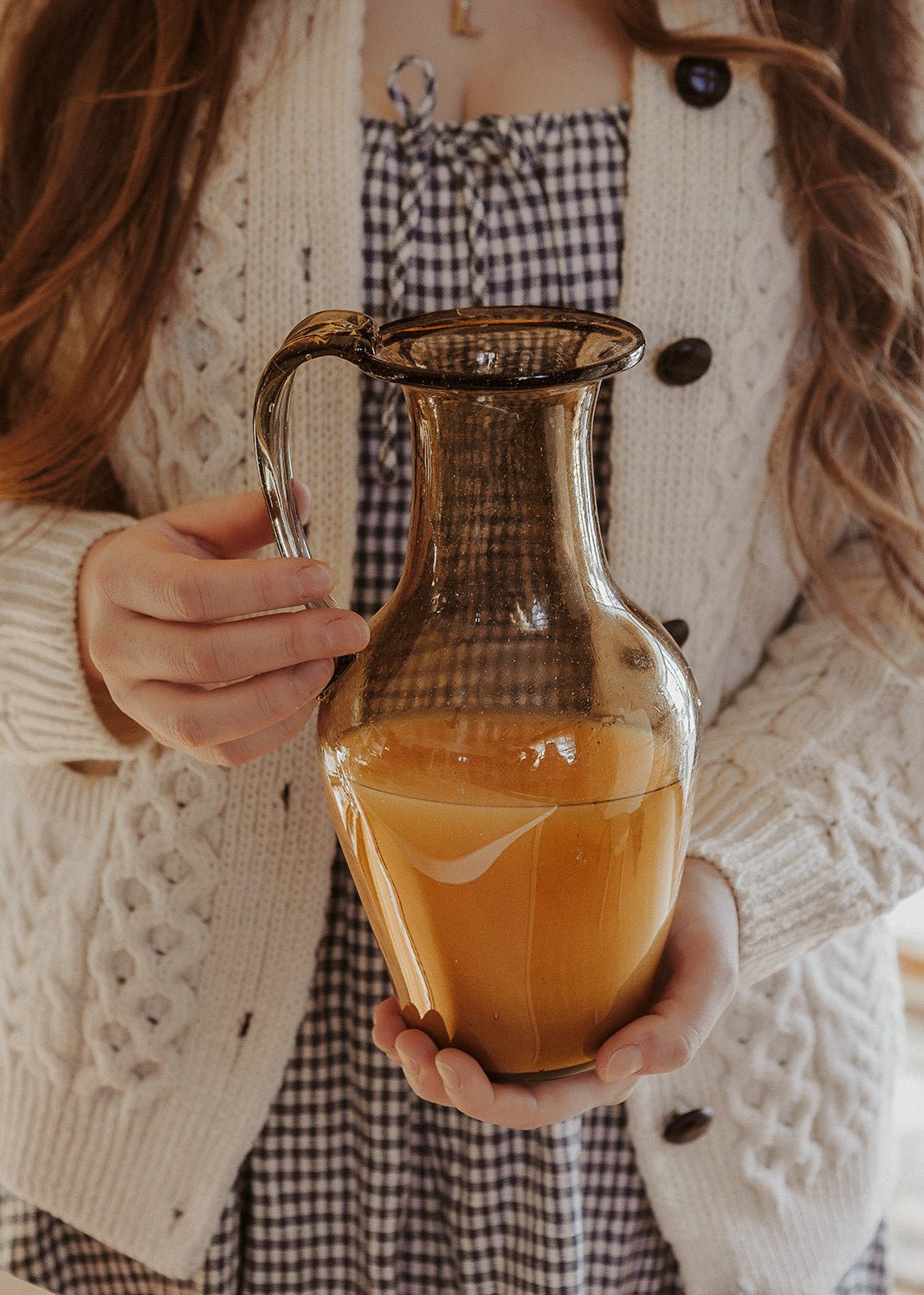 Recycled French Glass Pitcher | Hand - Blown in Paris | Faire Living - Faire Living