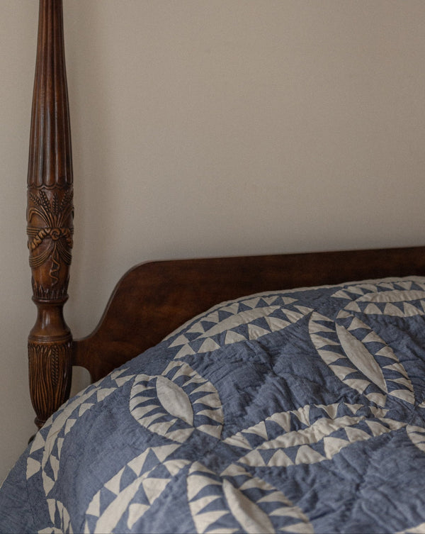 Wedding Ring Patchwork Organic Cotton Quilt - Faire Living