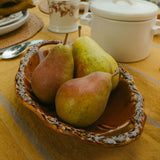 Fanette Amber Porcelain Floral Serving Bowl